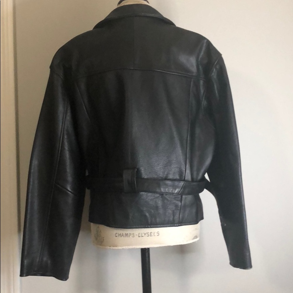 Women’s Wilson Black Leather Moto Jacket - Picture 2 of 10